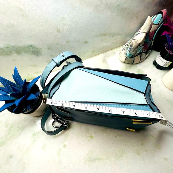 LOEWE “PUZZLE” Satchel Beautiful Blue Combo NWOT - Picture 4 of 13